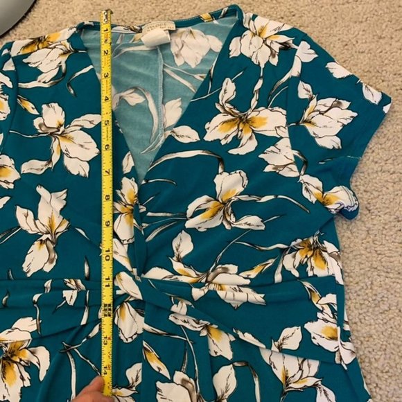 Moci Green Floral Midi Shirtdress S - Picture 5 of 7